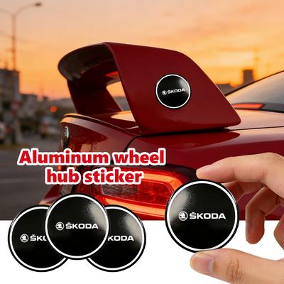 AAABR1 For 4PCS 56mm Car Wheel Tire Hub Center Sticker Badge Accessories Octavia A5 A7 RS Fabia Superb Rapid Karoq