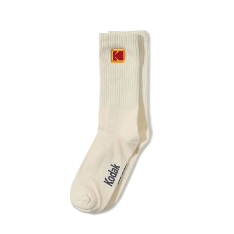 KODAK Apparel ColorPlus Mini Logo Crew Socks IVORY
