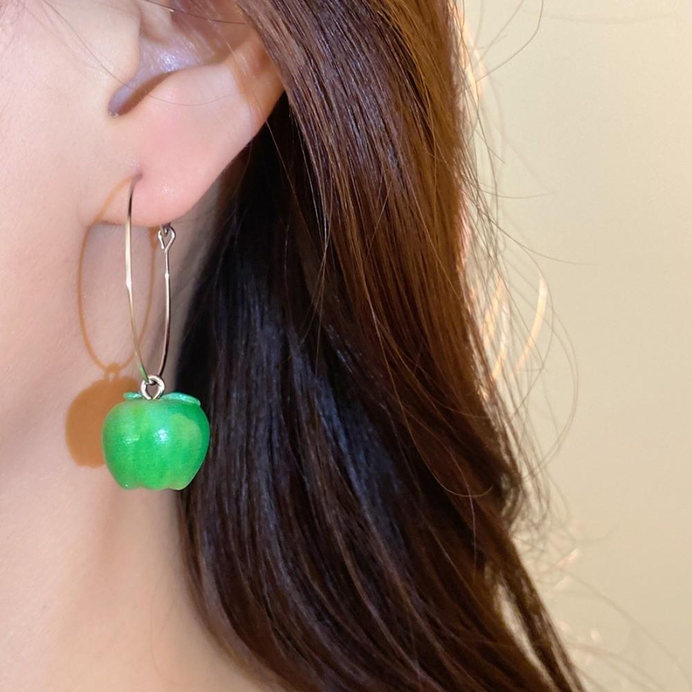 Resin Simulation Fruit Earrings Exaggerated Fruit Earrings Dangle Earrings Vacation Accessories