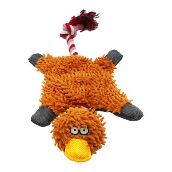 

Yousheng Plush Duck Dog Toy Indestructible Stuffed Animal Squeaky Toy Rope Knot Chew Toy for Aggressive Chewers Puppy Teething And Fetch Play помаранчевий