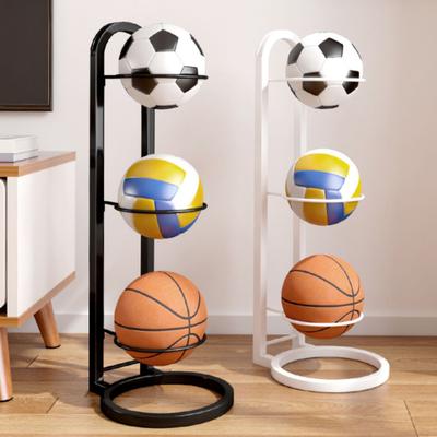 Basketball Ball Storage Rack Vertical Ball Stand Ball Storage Holder Organizer Space-Saving Display Stand for Volleyball Football Soccer