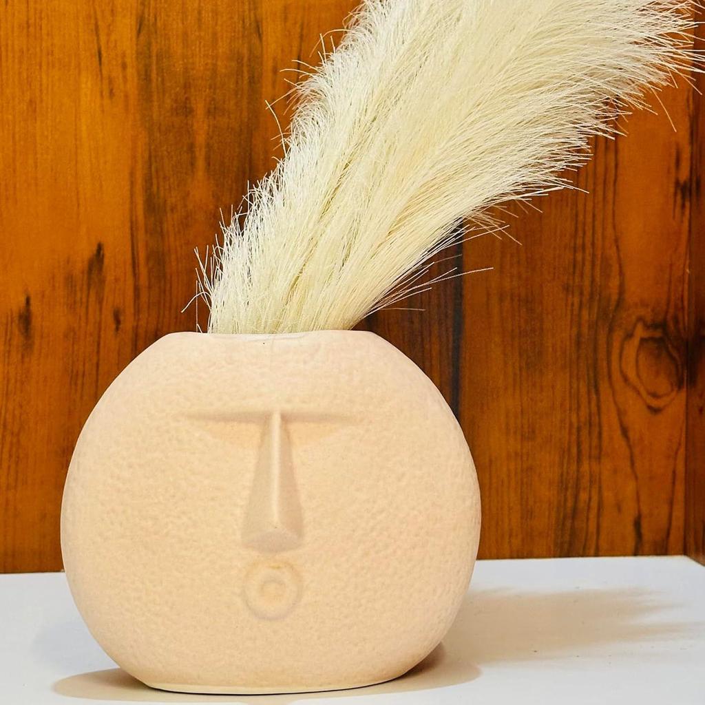 Modern Decorative Blowing Face Ceramic Vase for Home Décor | Centerpieces | Kitchen | Office or Living RoomCeramic Flower Vase