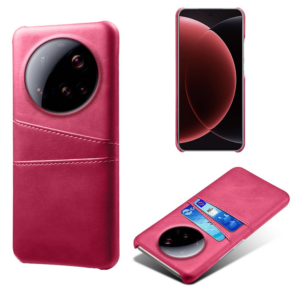 

Чохол для Xiaomi 15 Ultra з подвійними слотами для карток, з ПУ шкіри + жорсткого ПК, чохол для телефону Rose