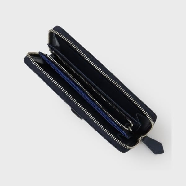 Takeo Kikuchi Ripple Double Stitch 3-Sided Round Wallet, Black (019) 00 (FREE)