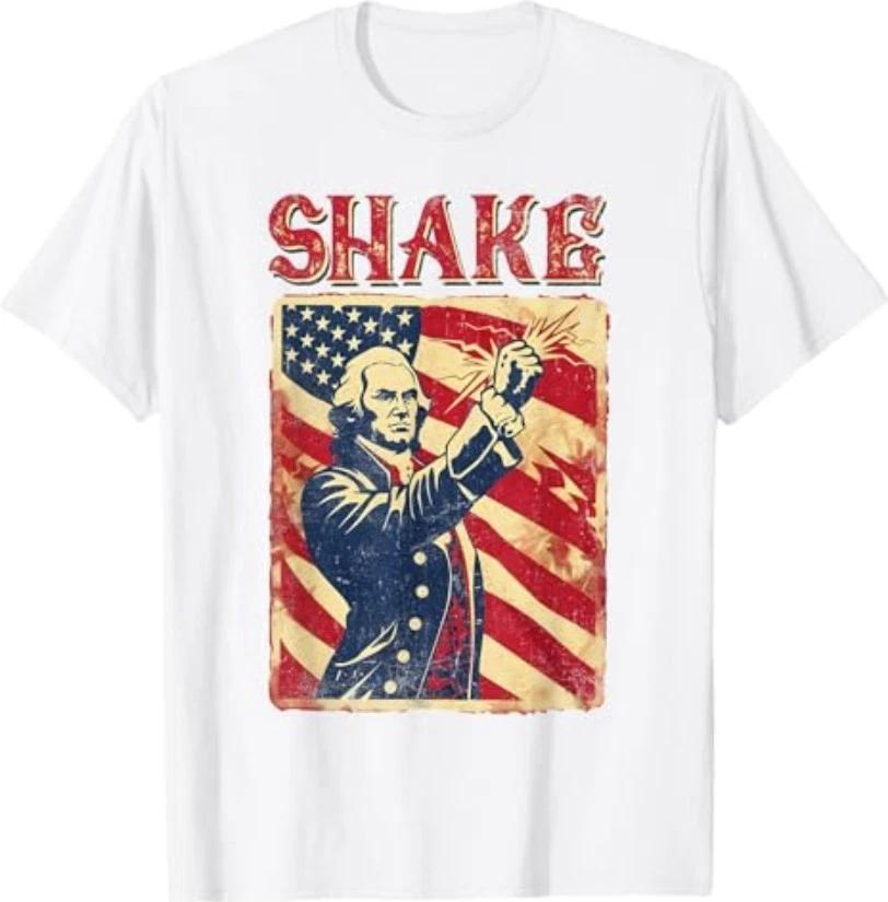 Funny Shake And Bake 4th of July Couple Matching T-Shirt S-3XL M