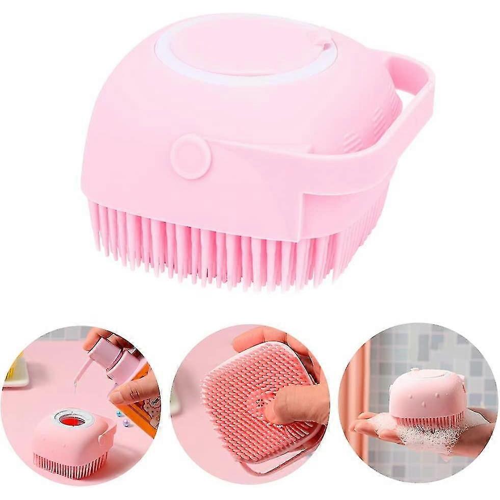 Silicone Body Brush Shower Scrubber With Shower Gel Dispenser Function-1