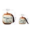 Chinese Ceramic Tea Caddy Vintage Sealed Candy Jar Household Moisture Proof Coffee Beans Nut Herb Storage Jar Kitchen Container