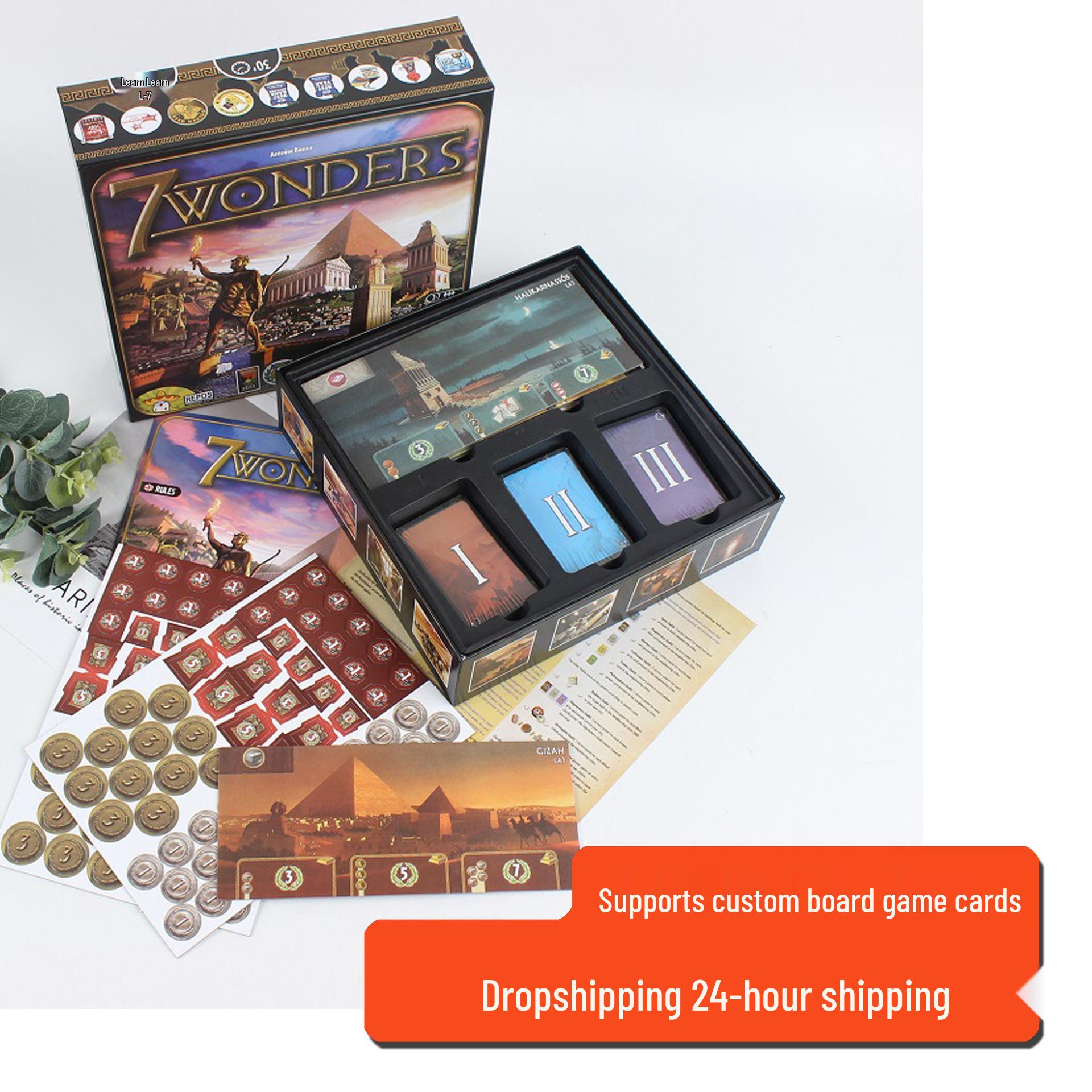 7 Wonders: English Edition - Classic Strategy Board Game for Adults, Multiplayer Party Card Game None