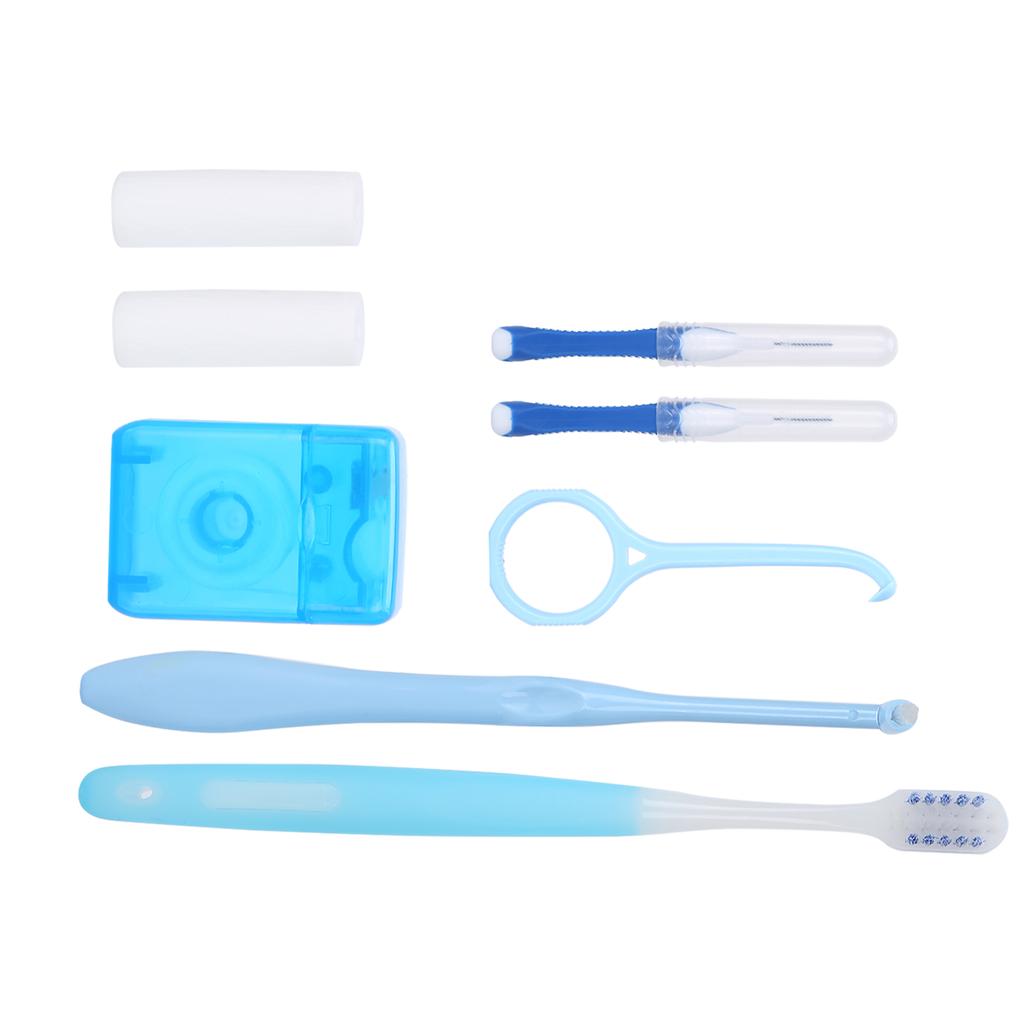 Kit de Soin Buccal Orthodontique Brosse de Nettoyage pour Appareils Dentaires Brossette Interdentaire Outils de Cire Orthodontique