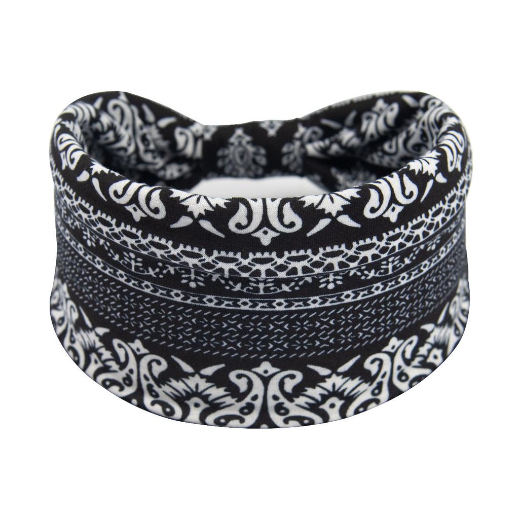 Bohemian Cashew Yoga Übung Stirnband Anti Schweiß und Feuchtigkeit Absorbieren Elastische Baumwolle Stirnband Knoten Stirnband