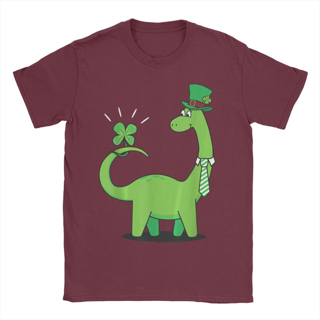 Dino St Patricks Day TShirt Summer Fashion TShirts Unisex Cotton ONeck Plus Size XL Tees ShortSleeve YK Basic Tops