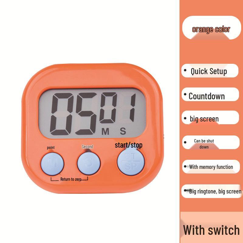 Large Display Electronic Kitchen Timer with Alarm
