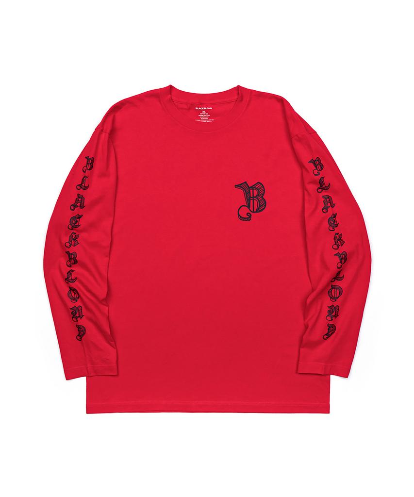 BLACKBLOND Vividi Sketch Logo Long Sleeve Tee (Red)
