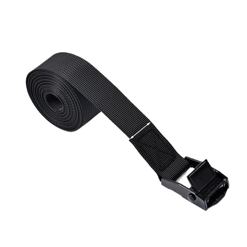Black Zinc Alloy Motorcycle Cargo Straps - Outdoor Buckle Tighteners for Luggage, Cardboard, and Tent Securing