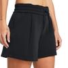 Under Armour Unstoppable Solid Fleece Pleated Training Shorts Women Bottoms Black 1382764-001