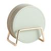 Tabletop Protection Drink Cup Mat Waterproof Coffee Mug Cushions PU Leather Cork Coaster  Drinkware