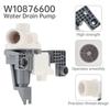 W10876600 Household Washing Machine Water Discharge Pump Universal Home Laundry Equipment Water Outlet Connecting Replacement Parts