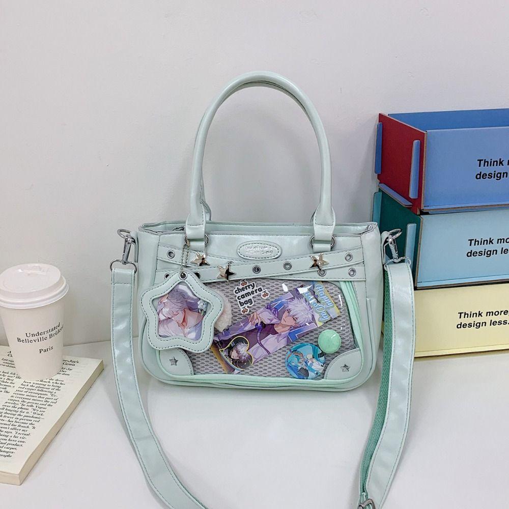 Y2K Hvězda Itabag Nylon PVC Průhledná Taška přes rameno Kreativní JK Uniforma Kabelka Pánská
