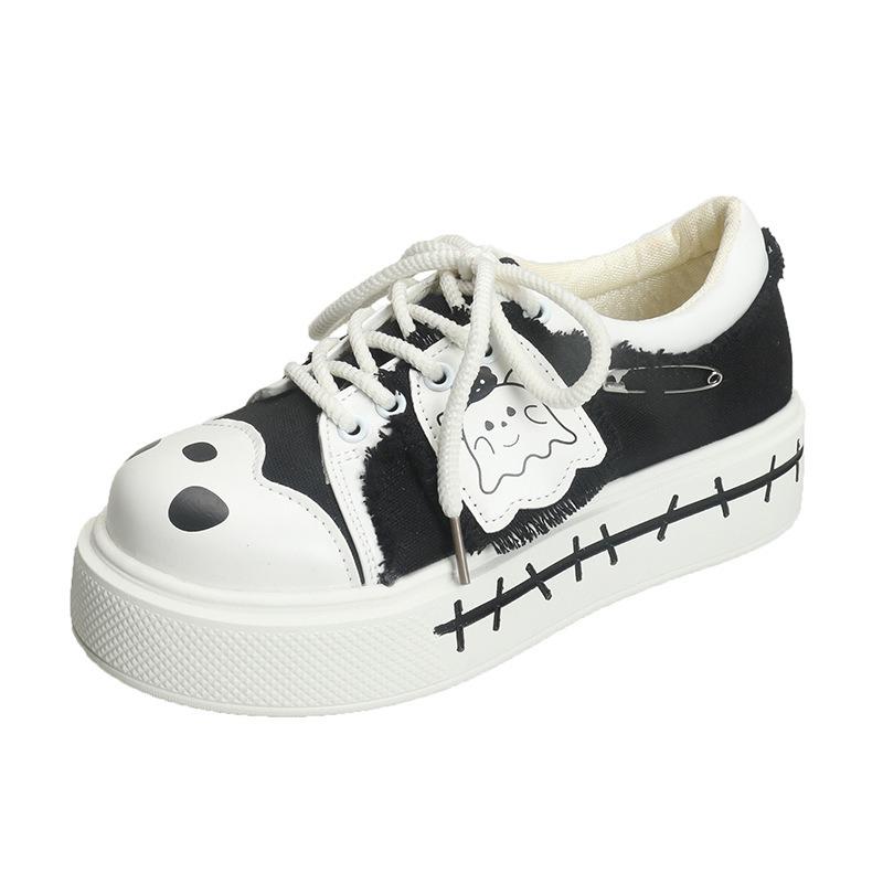 Panka stila Lolita, jauki, saldi, stilīgi platformas JK audekla apavi, skolniece, jauka, maiga meitene, Lolita vieni apavi