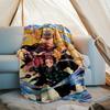 Demon Slayer Theme Printed Blanket - Perfect for Couch, Bed, Travel & Outdoor Use | Machine Washable, Cozy & Durable.