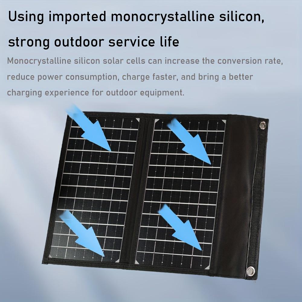 30W Portable Solar Panel, Foldable Solar Panel Battery Charger, for Portable Power Station Generators, iPads, Laptops, USB Ports and DC Outputs