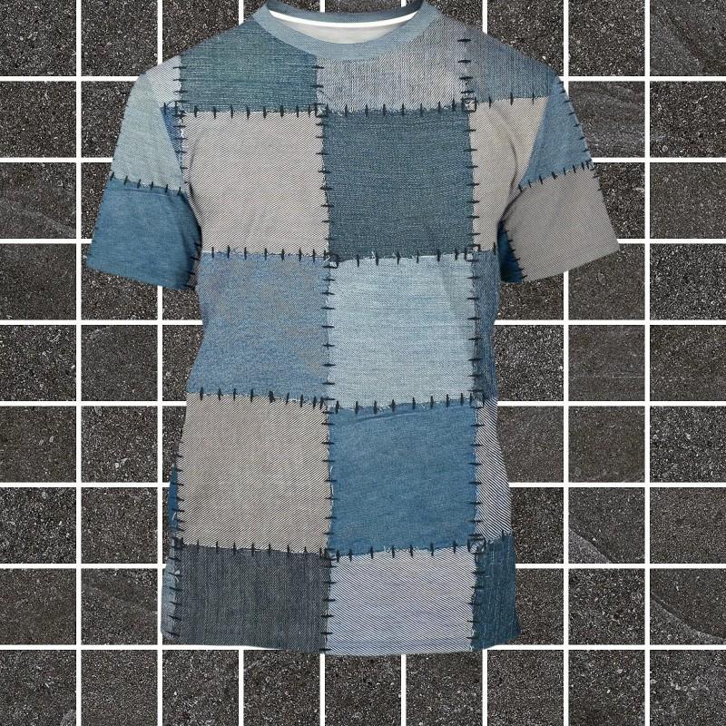 

Футболка мужская летняя с нашивкой в стиле хип-хоп и альтернативной моды с 3D-принтом, уличный тренд, повседневная, с коротким рукавом и круглым воротником, креативная одежда 3XL