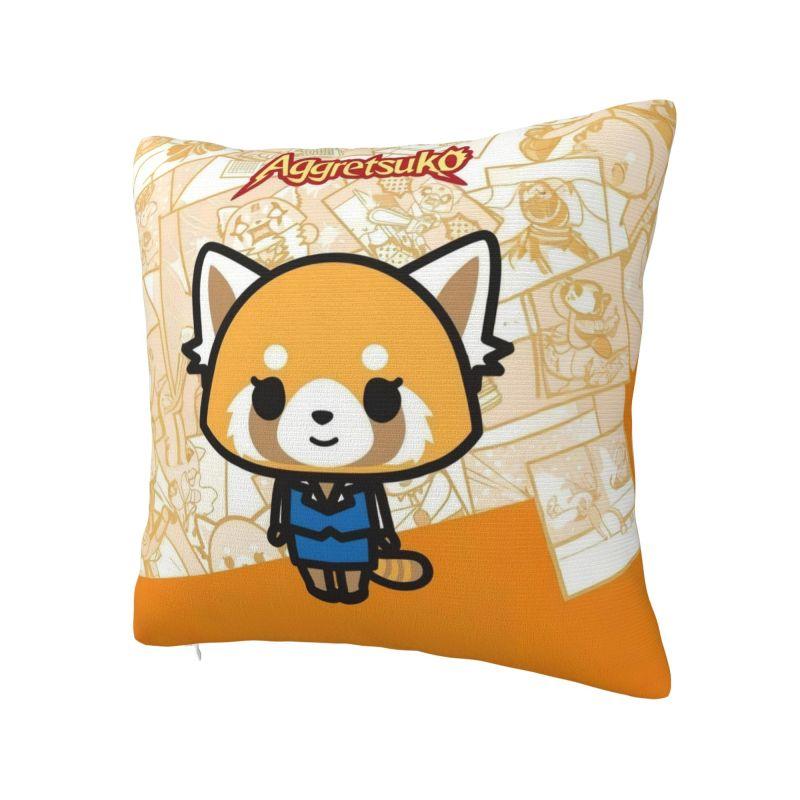 Custom Japan Cartoon Aggretsuko Anime Modern Throw Pillow Cover Bedroom Decoration Chair Cushion