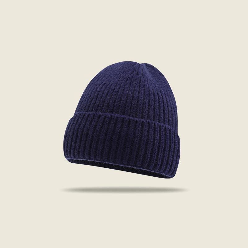 Knitted Hat Women'S Autumn And Winter Wool Hat Warm Versatile Casual Fashion Cold Hat Men'S Cold Hat Solid Color
