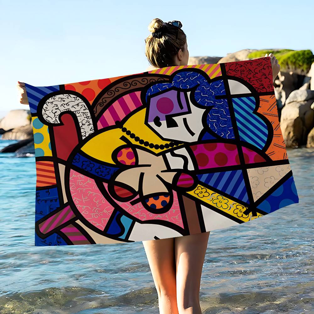 Britto Art Big Microfiber Beach Towels Quick Dry Towel Sand Beach Towels Pool Towel For Travel Swim Pool Yoga