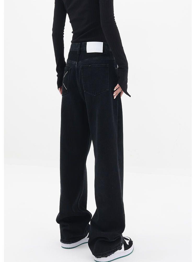 American Fashion Vintage Loose Jeans Women High Waist Vintage Y2k Harajuku Denim Trousers Female Retro Casual Wide Pants New
