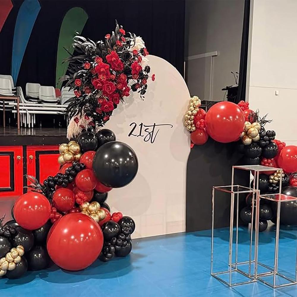 Red Valentine Day Balloons Garland Black Red Balloon Arch Kit New Year Birthday Party Graduation Wedding Anniversary Decoration