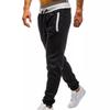 Casual Fleece Men's Pants Youth Stretch Loose-fitting Long Pants with Color Matching