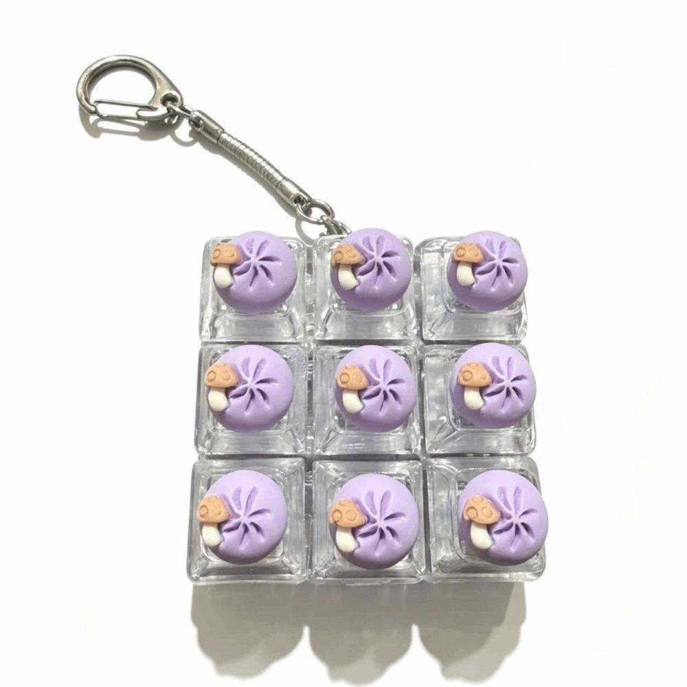 Foods Clicker Anti-stress Toy Pendant Stress Relief Calming Keychain Keys  Children Adults