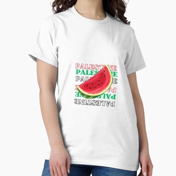 Palestine Watermelon Classic Tshirt Made In Usaaus Tshirt S2xl S
