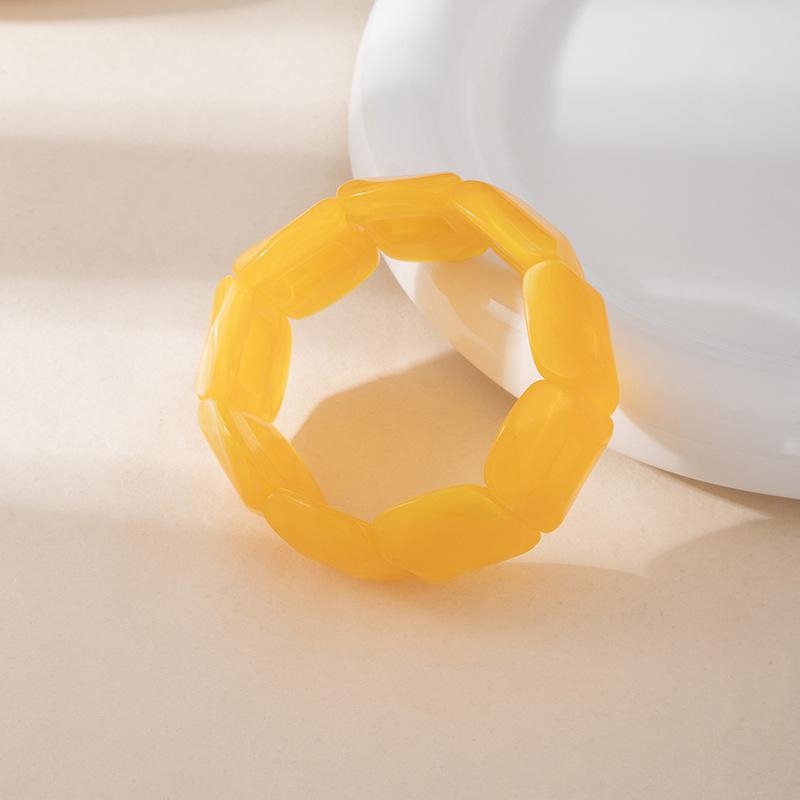 Color Smudged Acrylic Splicing Beaded Elastic Bracelet Exaggerated Bracelet Personalized High-End Jewelry