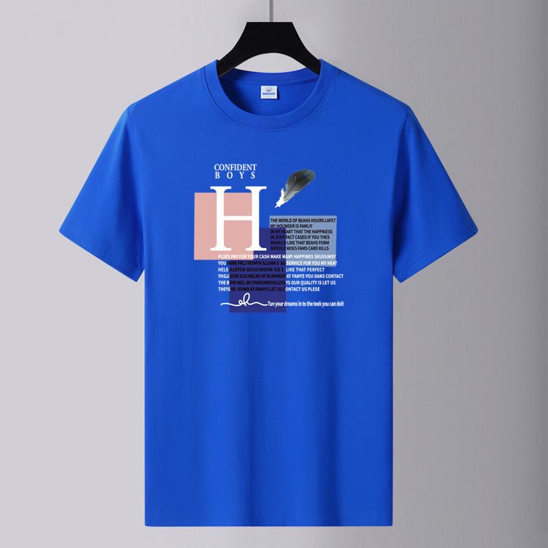 2025 Sommer Herren Baumwoll Rundhals Grafik T-Shirt - Lockere Passform, Jugendmode, Alleskönner, Große Größe
