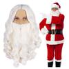 Christmas Claus Santa Beard Wig Adult Cosplay Costume Accessory Party Hair Curly