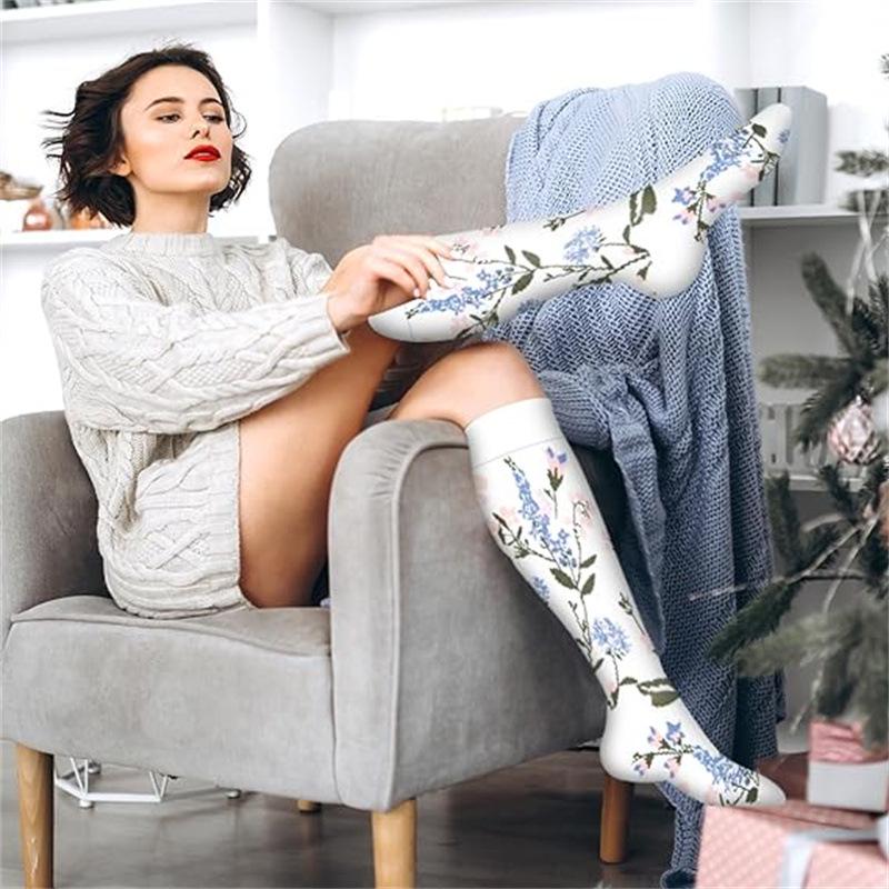 6-teiliges grenzüberschreitendes Kompressionssocken-Set: Überknie-, Yoga- & Wadensocken