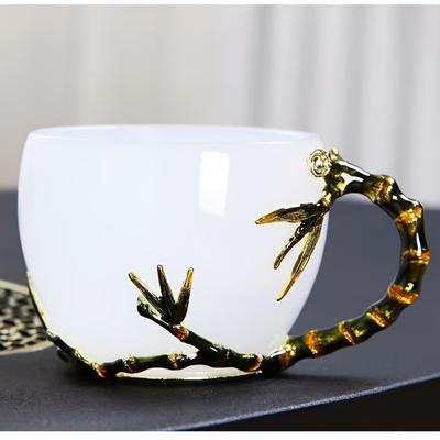 Vintage Stil Sırlı Cam Çay Fincanı - Her Mevsim İçin Mükemmel Ev Dekorasyonu ve Hediyeler için İdeal 1 adet