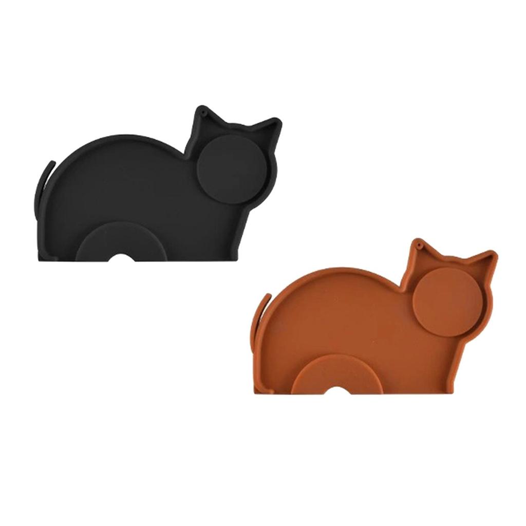 Cat Shape Espresso Coffee Tampering Tamp Corner Mat Holder Silicone Pad