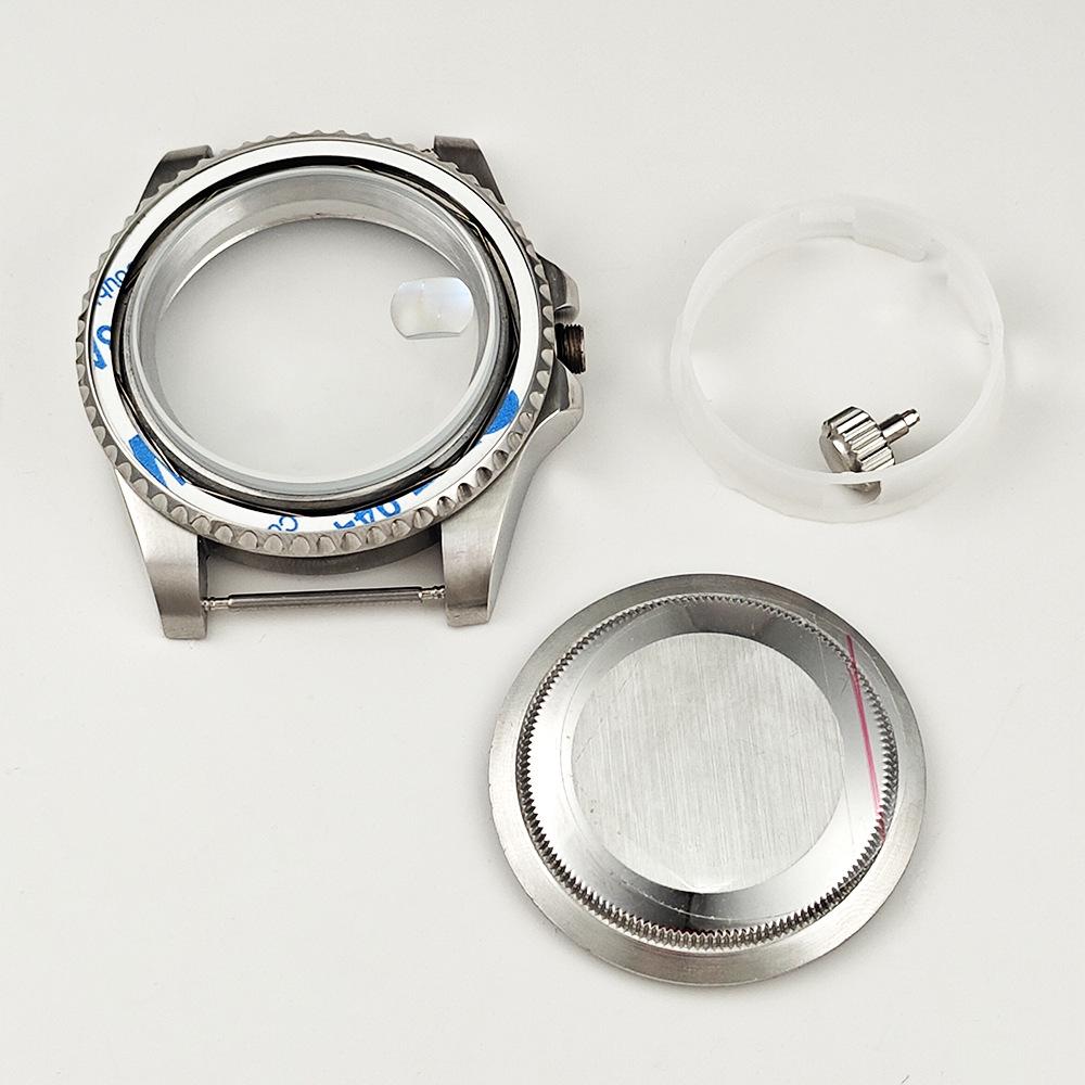 40mm Stainless Steel Case for Men's Modified Watch with Mineral Glass, Compatible with 2813/8215 Movements