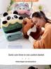 Panda Pillow Blanket: Multifunctional Office Nap Cushion & Hand Warmer for Car Use.
