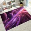 Dreamy Galaxy Universe Space Stars Black Hole Earth Rug for Bedroom Living Room Sofa Home Doormat Decor,Kid Non-slip Floor Mat