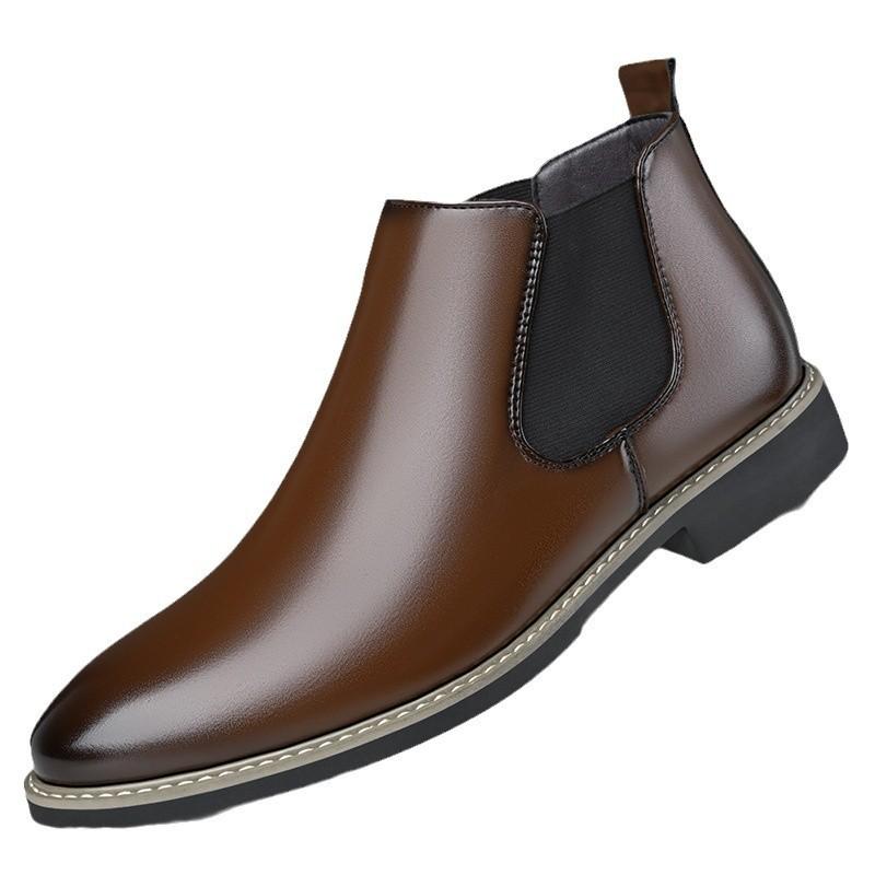 2025 Frühling und Herbst polierte Herrenstiefel modische Retro britische Martin Stiefel heißer Verkauf große Größe Herren Chelsea Stiefel