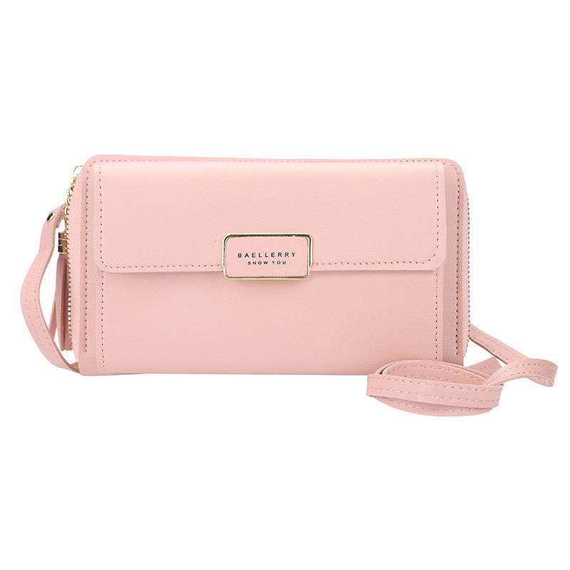 Pu Leather Long Wallet For Women With Zipper And Card Slots For Daily Use