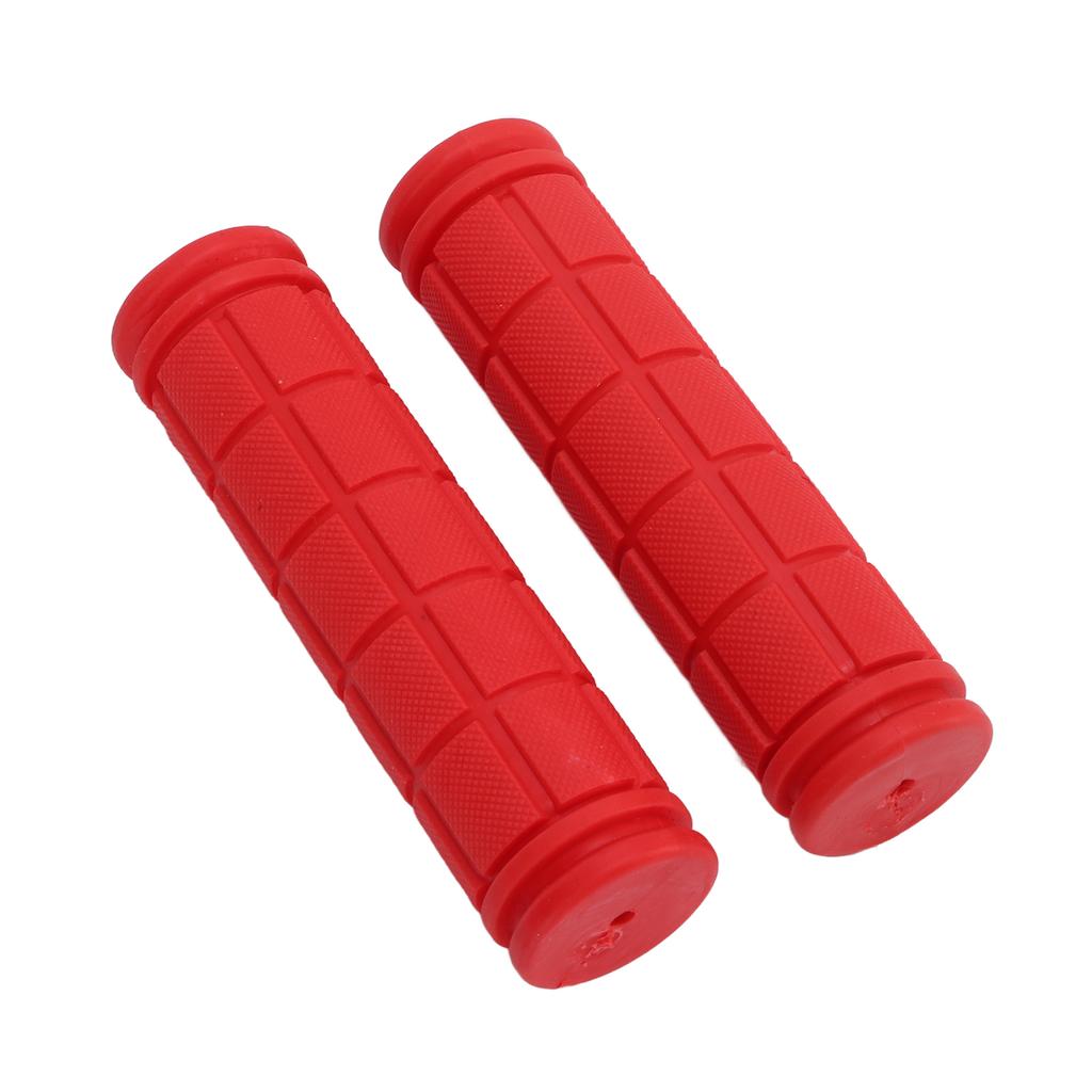 1Pair Bike Handle Grips Bicycle Handlebar Riding Covers Soft Rubber for Mountain Road BikeGreen