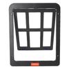Dog Screen Door Plastic Easy Access Enhanced Ventilation Multifunctional Pet Screen Door Black
