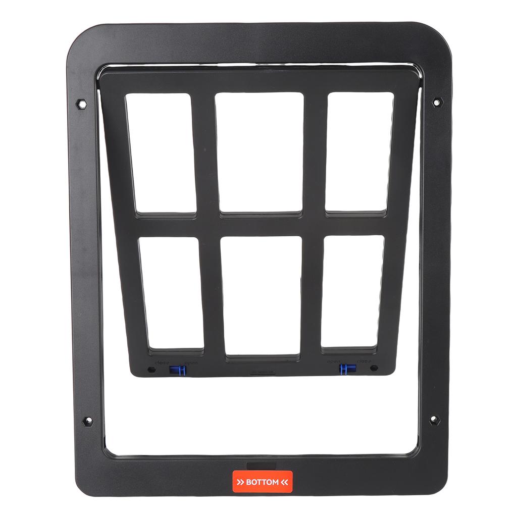 Dog Screen Door Plastic Easy Access Enhanced Ventilation Multifunctional Pet Screen Door Black