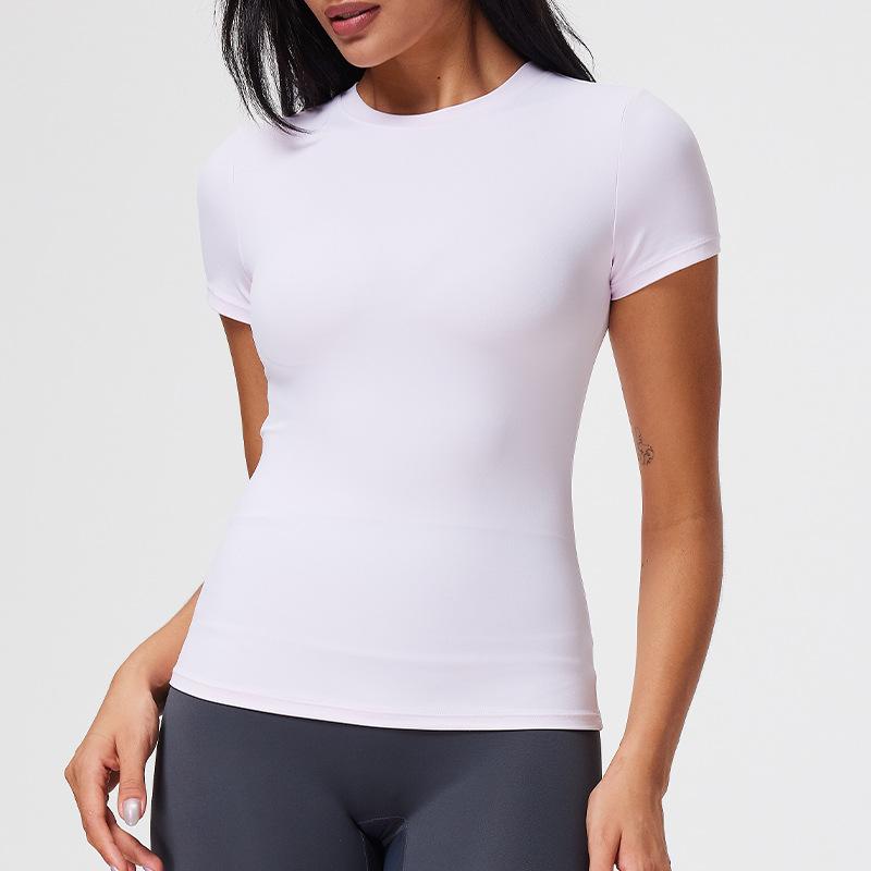 Celebrity American-style Spicy Girl T-shirt for Women, Summer Short-sleeve Slimming Stretch Quick-dry Fit, Fitness Yoga Sports Top