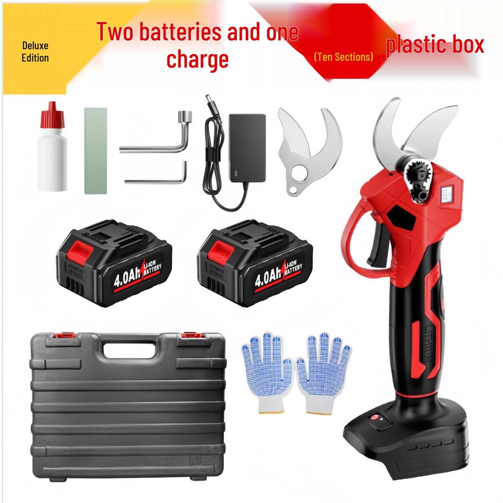 Portable Brushless Electric Pruning Shears with Wireless Lithium Battery for Arboriculture and Gardening